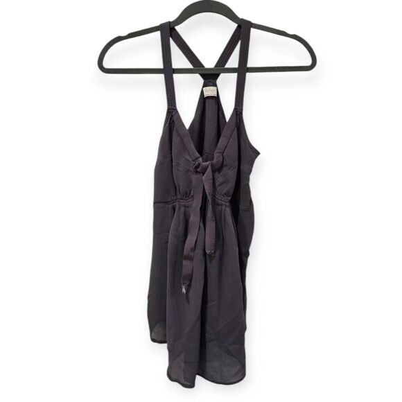 Wrap London Size Small Baby Doll Racerback Bow Cami Dusty Plum Tank Goth Flowy - Picture 1 of 6